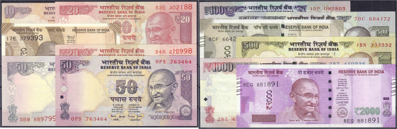 Banknoten - Ausland - Indien
Insgesamt 12 Scheine von 10 bis 2000 Rupien ab dem...