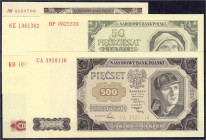 Banknoten - Ausland - Polen
Narodowy Bank, 10, 20, 50, 100 und 500 Zloty 1.7.1948. I bis I- Pick 136, 137, 138, 139, 140.