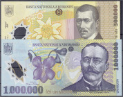 Banknoten - Ausland - Rumänien
500000 und 1000000 Leu 2000 und 2003. I- Pick 115, 116.