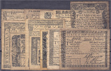 Banknoten - Ausland - Vereinigte Staaten von Amerika
Sammlung mit insgesamt 12 Reproduktionen der Banknoten aus der Zeit 1773 - 1781. Alle mit dem Ve...