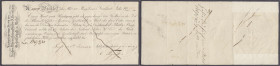 Banknoten - Altdeutschland - Preußen
Wechsel über 300 Thaler Preuss. Courant, Neuss 1. Januar 1843. Rückversicherungsverein der Nieder-Rheinischen Gü...