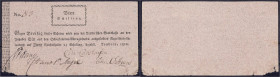 Banknoten - Altdeutschland - Schleswig-Holstein
Tondern, 4 Schilling 1812. Papier wasserliniert. IV, Ecken unten links und rechts Fehlstellen Pick -....