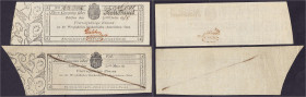 Banknoten - Altdeutschland - Westfalen, Königreich
Reichsschulden-Amortisations-Casse, 2 Zins-Coupons zu 6 Fancs und 1 X ohne Wertangabe 1818. Nach d...