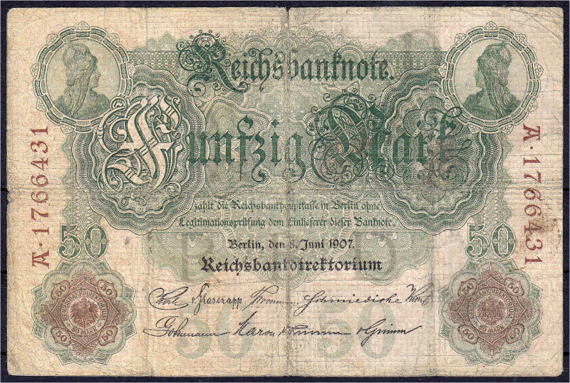 Banknoten - Die deutschen Banknoten ab 1871 nach Rosenberg - Deutsches Reich, 18...