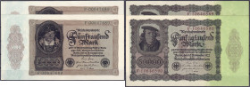 Banknoten - Die deutschen Banknoten ab 1871 nach Rosenberg - Deutsches Reich, 1871-1945
2 X 5 Tsd. und 2 X 50 Tsd. Mark 19.11.1922. Jeweils folge KN....