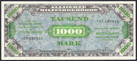 Banknoten - Die deutschen Banknoten ab 1871 nach Rosenberg - Deutschland unter alliierter Besatzung, 1945-1948
1000 Mark 1944. UDSSR-Druck ohne engli...