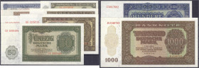 Banknoten - Die deutschen Banknoten ab 1871 nach Rosenberg - Sowjetische Besatzungszone und DDR, 1948-1989
Kompletter Satz der Banknotenserie (DDR-Dr...