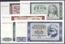 Banknoten - Die deutschen Banknoten ab 1871 nach Rosenberg - Sowjetische Besatzungszone und DDR, 1948-1989
Kompletter Satz der Banknotenserie (DDR-Dr...