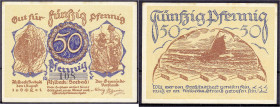 Banknoten - Deutsches Notgeld und KGL - Ahlbeck (Pommern)
Gemeinde, 50 Pfg. 1.8.1921. Seebad. I-, stockfleckig, sehr selten Lindman 4.2.4.