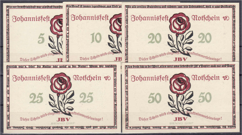 Banknoten - Deutsches Notgeld und KGL - Altenburg (Thüringen)
JBV Johannisfest-...