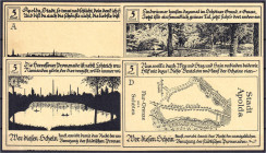 Banknoten - Deutsches Notgeld und KGL - Apolda (Sachsen-Weimar)
Verschönerungs-Vereins, 4 X 5 Mark o.D. Bilder A, B, C, D. I-, selten Lindman 36. Gra...