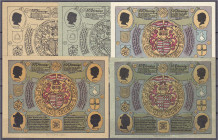Banknoten - Deutsches Notgeld und KGL - Artern (Sachsen-Anhalt)
Bergwart, 5 verschiedene Scheine zu 5 X 50 Pfg. 2.1.1921. I-II Lindman 44.a.1,2,3,4 u...