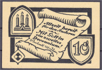 Banknoten - Deutsches Notgeld und KGL - Berlin (Brandenburg)
8. Pfadfinderabteilung 10 (Pfg.) ohne Wertbezeichnung und o.D. (1922). Gelbes Papier. I-...