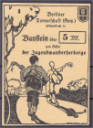 Banknoten - Deutsches Notgeld und KGL - Berlin (Brandenburg)
Berliner Turnerschaft, 5 Mark o.D. Wz. L in Quadraten, Baustein. I-, sehr selten Lindman...