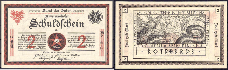 Banknoten - Deutsches Notgeld und KGL - Berlin (Brandenburg)
Bund der Guten, 2 ...