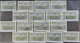 Banknoten - Deutsches Notgeld und KGL - Berlin (Brandenburg)
Tägliche Rundschau, 146 verschiedene Scheine zu 50 Pfg., alle ohne Stempel. Bis auf 88.1...