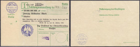 Banknoten - Deutsches Notgeld und KGL - Berlin (Brandenburg)
Oberpostdirektion, 20 Mrd. Mark 26.10.1923. Ohne Wz. II-III, Einriss, von größter Selten...