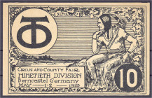 Banknoten - Deutsches Notgeld und KGL - Berncastel (Rheinland-Pfalz)
90. Division, 10 Teeohs 1-2.5.1919, ausgegeben für das Abschiedsfest, der aus Te...