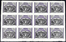 Banknoten - Deutsches Notgeld und KGL - Bielefeld (Westfalen)
Druckbogen zu 10000 Mark Leinen, weiß 15.2.1923. Druck einseitig: violett/schwarz, insg...