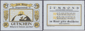 Banknoten - Deutsches Notgeld und KGL - Bremen (Bremen)
Theo Schmetz, Restaurant „Zum Mond“, 75 Pfg. o.J., dünnes, graues Papier, mit gestempeltem, v...