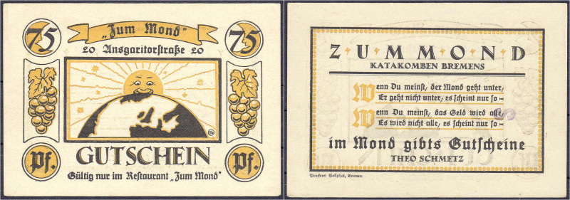 Banknoten - Deutsches Notgeld und KGL - Bremen (Bremen)
Theo Schmetz, Restauran...