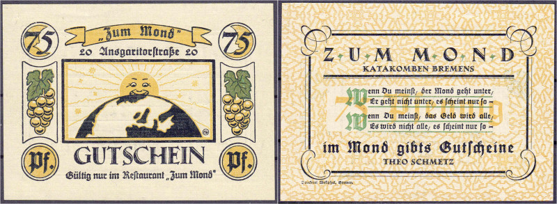 Banknoten - Deutsches Notgeld und KGL - Bremen (Bremen)
Theo Schmetz, Restauran...