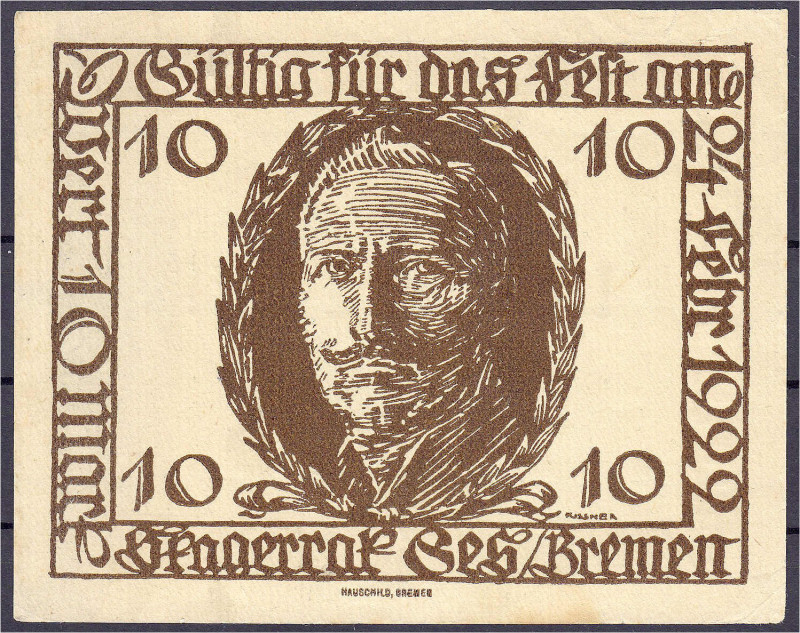 Banknoten - Deutsches Notgeld und KGL - Bremen (Bremen)
Skagerrak-Gesellschaft,...