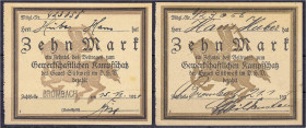 Banknoten - Deutsches Notgeld und KGL - Brombach (Baden)
Gewerkschaftlicher Kampfschatz, 2 X 10 Mark 15.7.1920 u. 21.1.1921. I bis I- Keller -. Ruper...