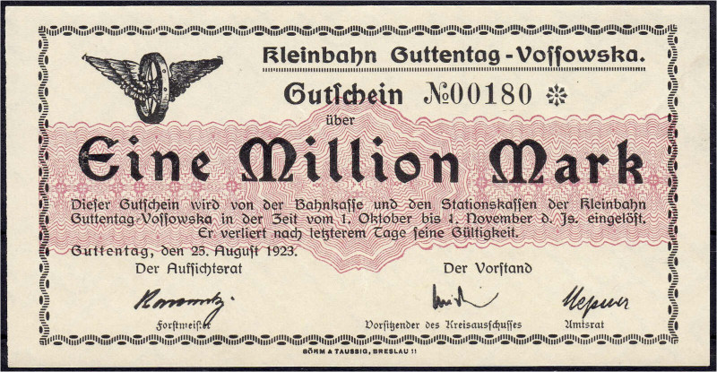 Banknoten - Deutsches Notgeld und KGL - Guttentag (Schlesien)
Kleinbahn Guttent...