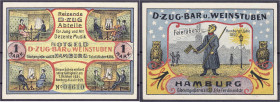Banknoten - Deutsches Notgeld und KGL - Hamburg (Hamburg)
D-Zug Bar und Weinstuben, 1 Mark 1.7.1921. I, selten Lindman 505.