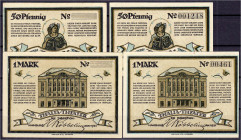 Banknoten - Deutsches Notgeld und KGL - Hamburg (Hamburg)
Thalia Theater, 2 Scheine: 2 X 50 Pfg. und 2 X 1 Mark Jan. 1921-1.10.1921. Jeweils 1 X mit ...