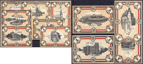 Banknoten - Deutsches Notgeld und KGL - Honnef a. Rhein (Rheinland)
Schutz -u. Trutzbund, Rheinischer Gautag (Naziorganisation), 11 X 1 Mark 1922. Bi...