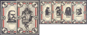 Banknoten - Deutsches Notgeld und KGL - Honnef a. Rhein (Rheinland)
Schutz -u. Trutzbund, Rheinischer Gautag (Naziorganisation), 6 X 2 Mark 1922. All...