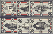 Banknoten - Deutsches Notgeld und KGL - Honnef a. Rhein (Rheinland)
Schutz -u. Trutzbund, Rheinischer Gautag (Naziorganisation), 6 X 75 Pfg. 1922. Al...