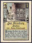 Banknoten - Deutsches Notgeld und KGL - Itzehoe (Schleswig-Holstein)
Grog-Schein zur Steinburg o.D. II, selten Lindman 632a.