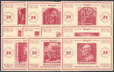 Banknoten - Deutsches Notgeld und KGL - Kraiburg am Inn (Bayern)
Markt: 10 versch. Scheine zu 25 Pfg. o.D. Gültig bis 1.5.1922, alle ohne KN. I-, sel...
