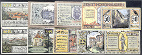 Banknoten - Deutsches Notgeld und KGL - Nordhausen (Prov. Sachsen)
10 verschiedene, einseitige Probedrucke der Stadt 1921. Vorderseiten u. Rückseiten...