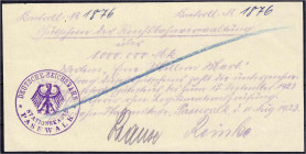 Banknoten - Deutsches Notgeld und KGL - Pasewalk (Pommern)
Eisenbahn-Stationskasse, 1 Mio. Mark 11.8.1923. Gültig bis 15.9.1923, ohne Wz. II