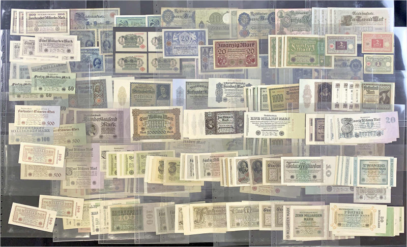 Banknoten - Lots - Deutschland
Reichsbanknoten, schöne Sammlung von insgesamt c...