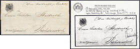 2 Kr. Freimarke 1850, schwarz, schöner Lokalbrief entwertet mit dem Stempel ,,PARDUBITZ 2/6". Fotobefund Ferchenbauer VÖB. Brief. Michel 2 X I b.