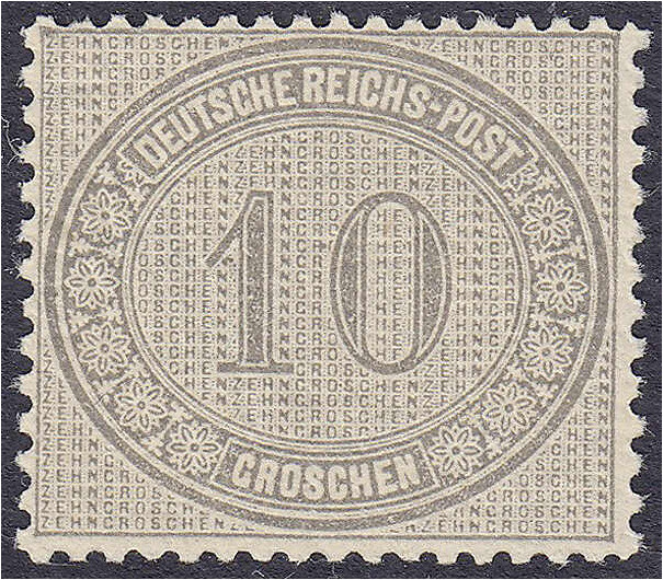 10 Gr. Freimarken für den Innendienst 1872, postfrische Luxuserhaltung. Mi. 160,...