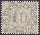 10 Gr. Freimarken für den Innendienst 1872, postfrische Luxuserhaltung. Mi. 160,-€. ** Michel 12.