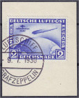 2 Mark Südamerika 1930, sauber entwertet auf Briefstück, tadellose Erhaltung. Mi. 400,-€. gestempelt. Michel 438.