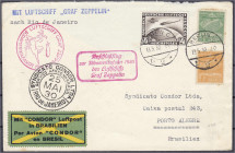 4 Mark Südamerika 1930, sauber entwertet, kleine Mängel am Brief, die Marke in guter Erhaltung. Brief. Michel 439.