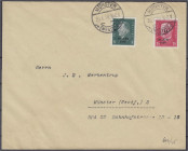 Abzug der alliierten Besatzungstruppen aus dem Rheinland 1930, sauberer Ersttagsbrief entwertet mit dem Stempel ,,MÜNSTER (WESTF) 30.6.30". Mi. 200,-€...