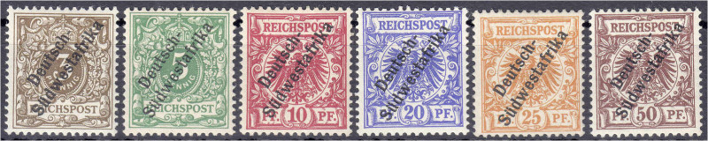 3 Pf. - 50 Pf. Freimarken (Krone/Adler) 1898/1899, kompletter Satz in ungebrauch...