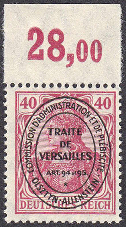 40 Pf. Freimarken (Nicht ausgegeben) 1920, postfrische Erhaltung, tadelloses Obe...