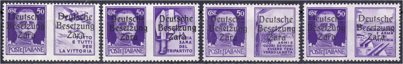 50 C. Freimarken 1943, kompletter Satz in postfrischer Erhaltung. Mi. 300,-€. **...