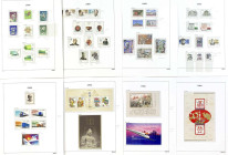 China Volksrepublik 1990-2006 **: Komplette postfrische Sammlung in 2 DAVO-Vordruckalben mit allen Blockausgaben, teilweise mit Fünferstreifen usw. Se...