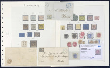Altdeutschland-Braunschweig 1852/1865 gest./Briefe: Fast komplette Sammlung mit Höchstwerten, Dubletten, Stempel, sowie 3 Briefe inkl. Nr. 2 Einzelfra...